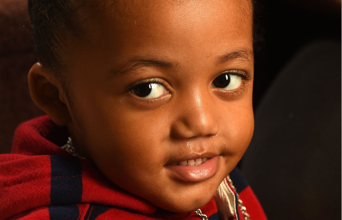 King Nazir Leon, 2, needs a bone marrow transplant, the only cure for a rare disease that affects his immune system. Photo by Mike Greenlar/Syracuse Media Group.