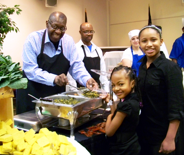 Chef Blue (Will Lewis) is catering the should food luncheon which is free and open to the public. Photo by Susan Keeter.