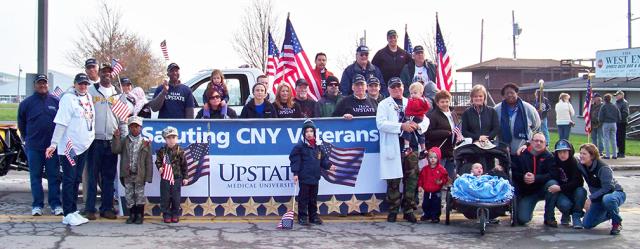 Upstate veterans and friends at the Central New York Veterans Day parade in 2012. (PHOTO BY SUSAN KEETER)