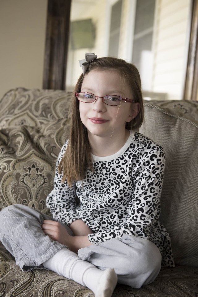 Elyse Clough has had surgery six times related to her hydrocephalus, a condition in which fluid can build up to dangerous levels in the brain. (PHOTO BY SUSAN KAHN)