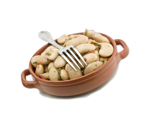 A salad made with white beans and roasted vegetables is more substantial than a typical tossed salad.