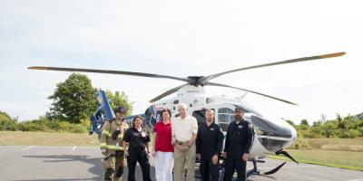 Quick call to 911, prompt response and fast flight to Upstate stroke center helped save the life of Larry Deshaw