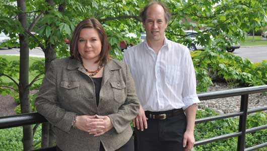 Jeanette Zoeckler, project manager for an ongoing study of low-wage workers‘ health conditions, and Michael Lax, MD, medical director of the Occupational Health Clinical Centers.