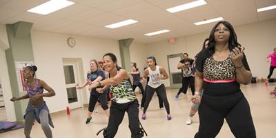 Nurse relieves stress, has fun with Zumba