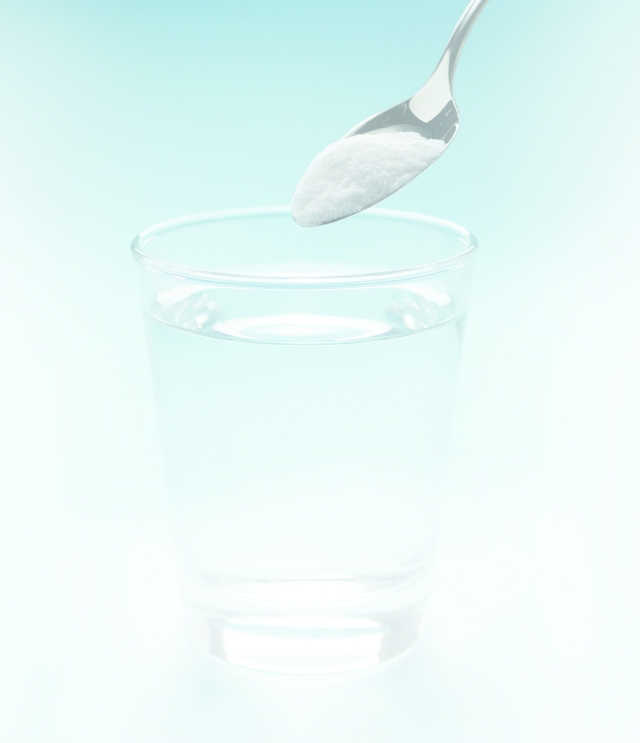 12 ounces of warm water, ¼ teaspoon baking soda and ¼ teaspoon salt