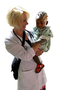 Brooke Fraser is shown in her overseas medical work