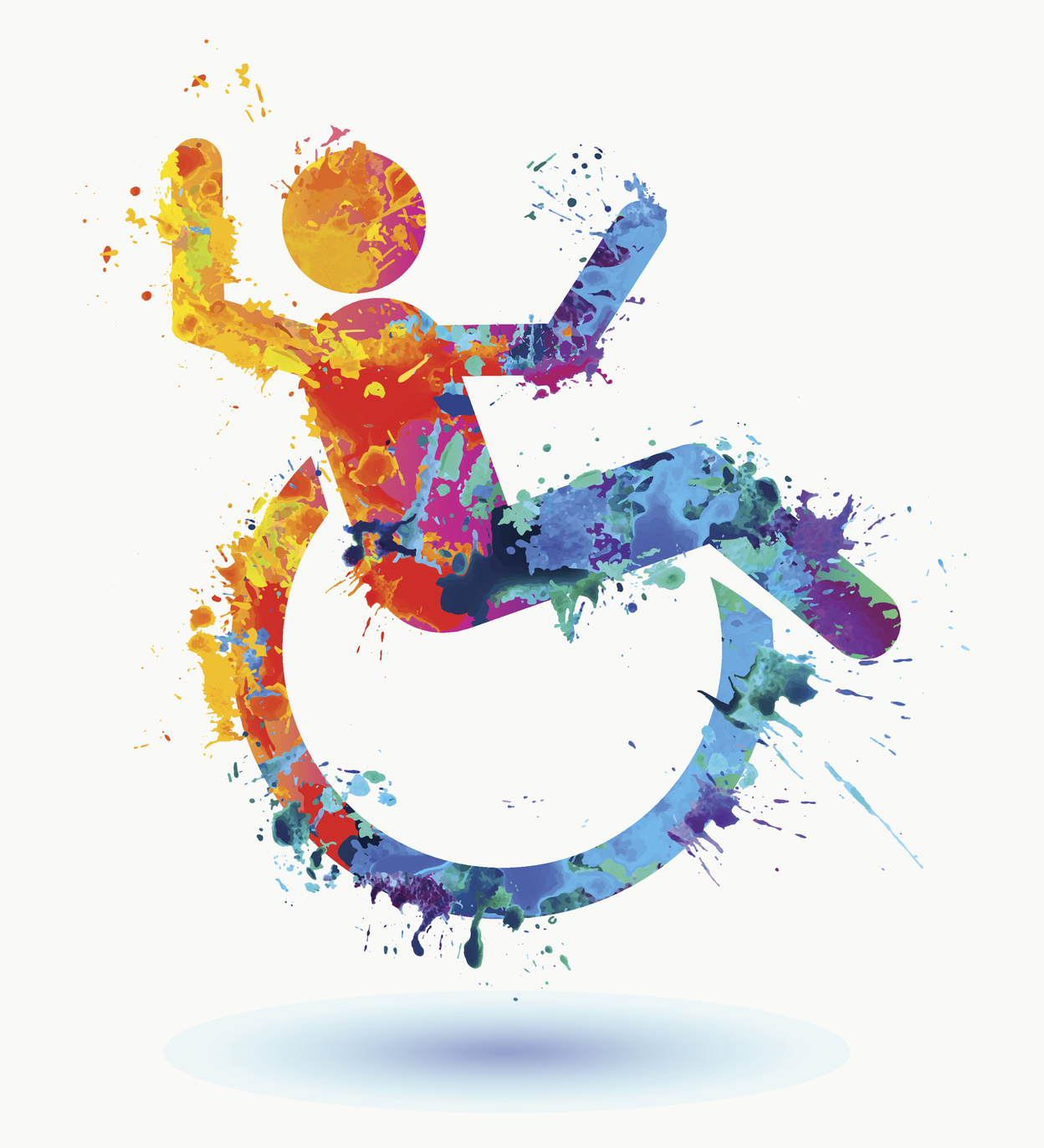 disability illustration of person in wheelchair