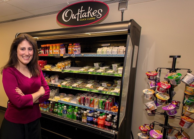 Nicole Cifra, MD, shown in an Upstate cafeteria, is concerned with how may young women have unhealthy eating practices. (PHOTO BY WILLIAM MUELLER)