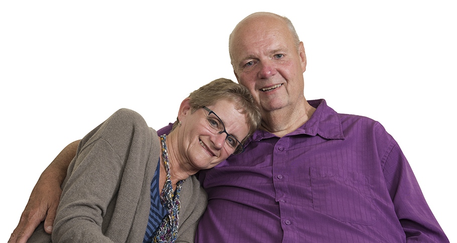 Pat Graham and his wife, Margery Lipinski-Graham, a year after his life-saving surgeries. (photo by Susan Kahn)