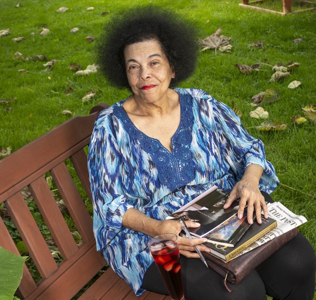 Author Jackie Warren-Moore shares her story of recovery. Below: her dog, Sasha. (photos by Robert Mescavage)
