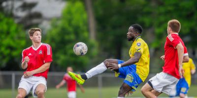 Nurse prescribes soccer - which he plays professionally - for fitness and fun