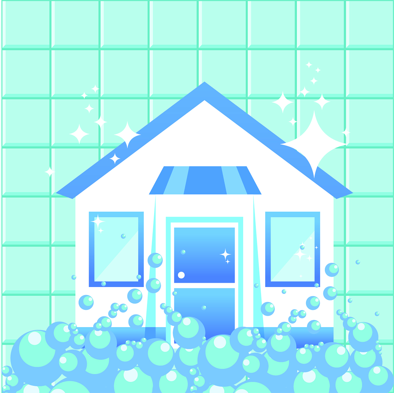 house with bubbles