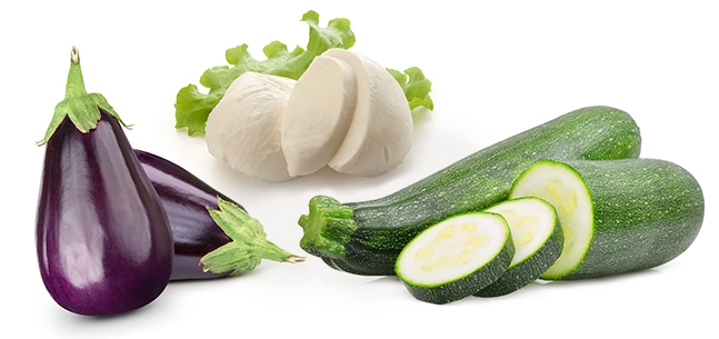 fresh green zucchini with slice isolated on white background