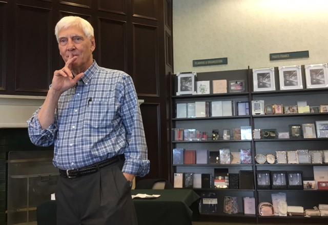 Gregory Eastwood, MD, at a signing event for his book "Finishing Our Story: Preparing for the End of Life" at the Barnes & Noble Booksellers store in DeWitt. (photo by Susan Keeter)