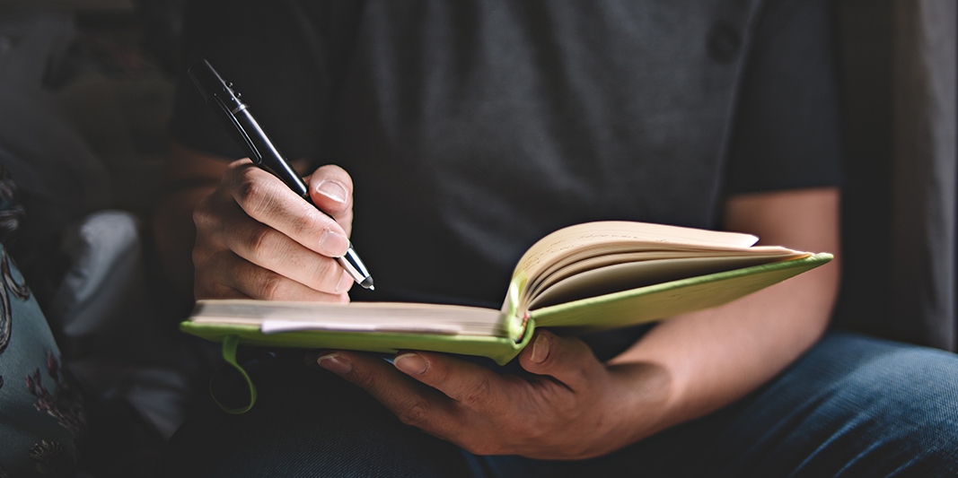 someone holding a book