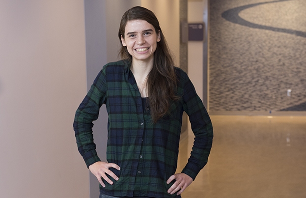 Debra Born, 25, had a stroke in the middle of the night. Her difficulty speaking helped her father realize he needed to call 911. (photo by Susan Kahn)