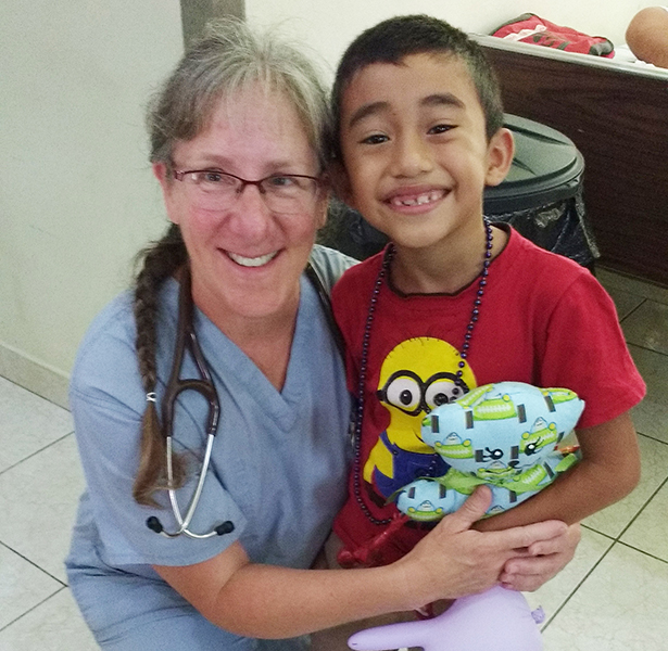 Nurse Susan Thomas with a patient in Guatemala. (provided photo)
