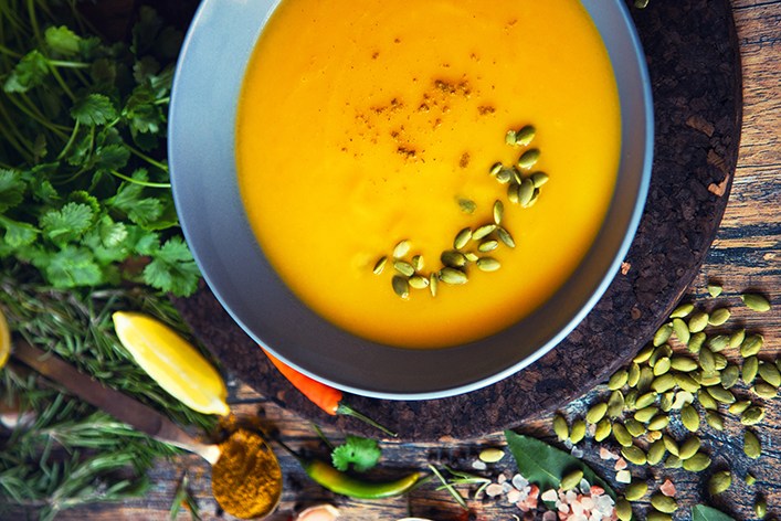 Ginger Turmeric Butternut Squash Soup