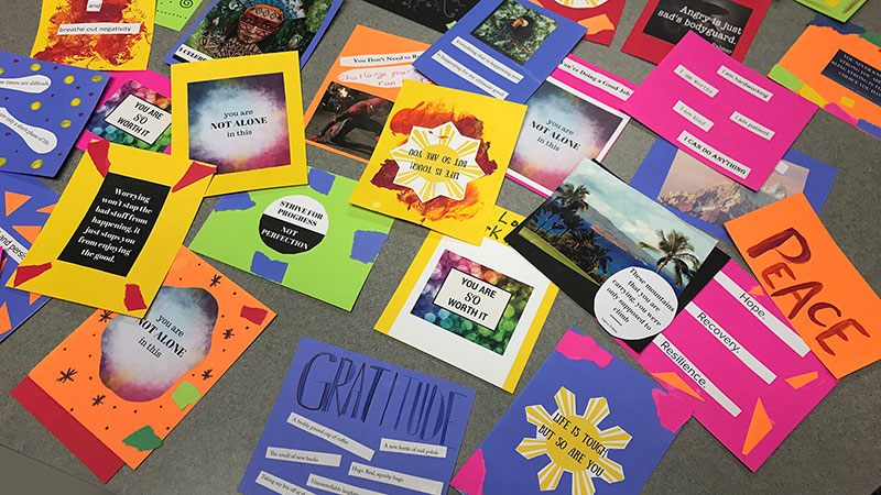 Cards made by patients to express their appreciation to hospital staffers.