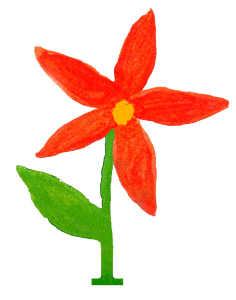Kara MacDougall's painting of a flower represents the positive spirit of the charity named in her memory.