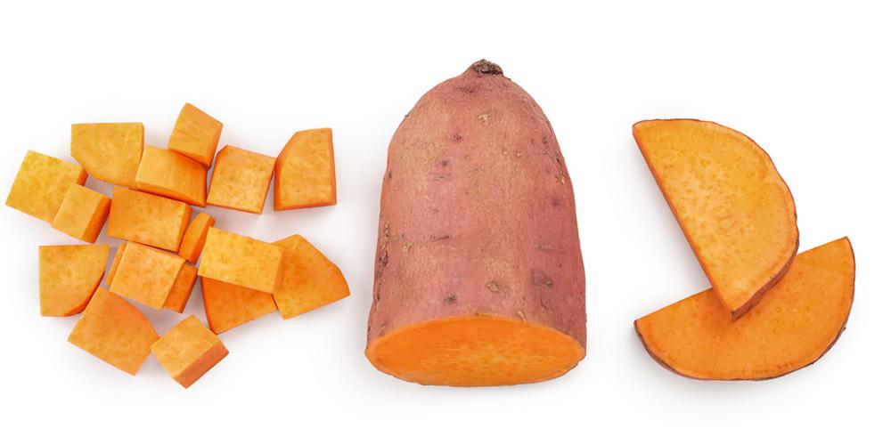Sweet potatoes can be combind with black beans for chili.