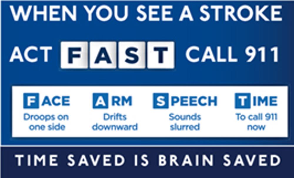 The acronym FAST can be helpful when spotting the signs of a stroke.