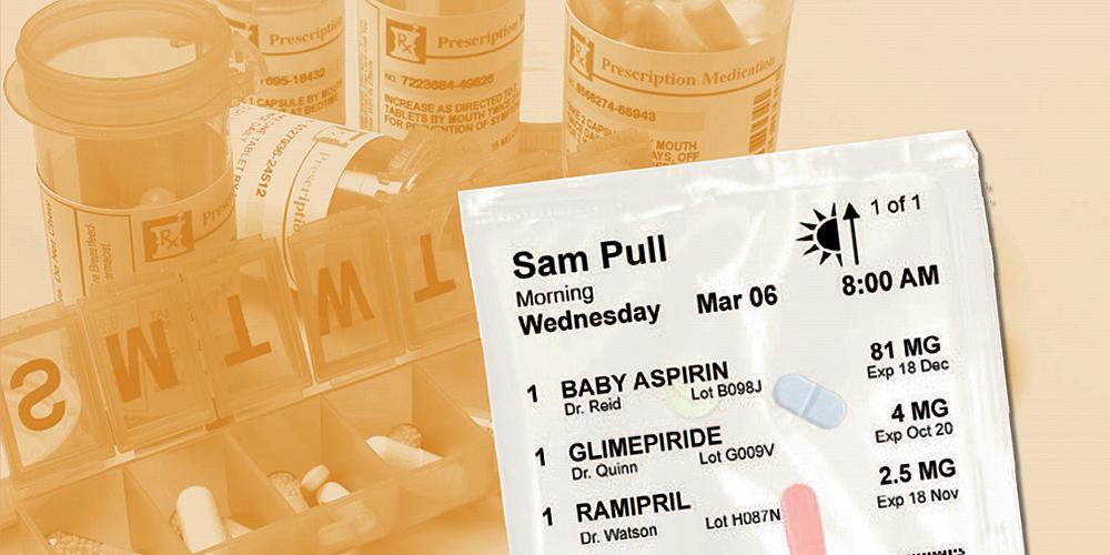 Sample prescription label from the Upstate University Hospital Pharmacy
