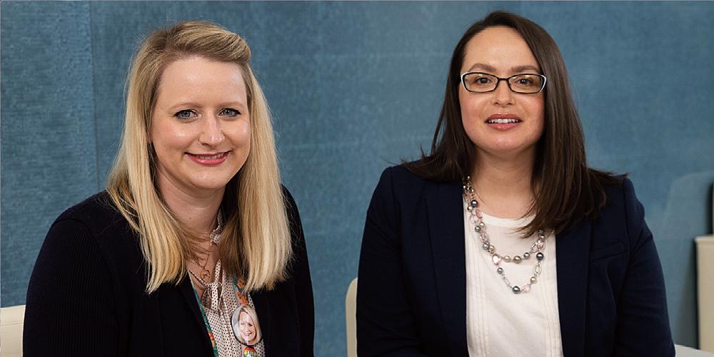 Jill Majeski, PsyD, (left) and Dorianne Eaves, PsyD, are psychologists at the Upstate Cancer Center. (photo by Susan Kahn)