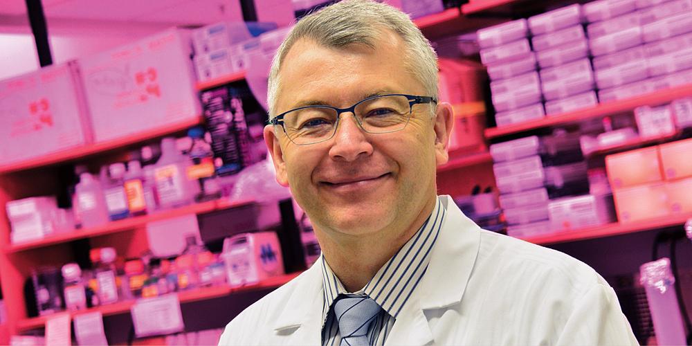 Upstate cancer researcher Leszek Kotula, MD, PhD, discovered the ABI1 gene in 1998. (photo by William Mueller)
