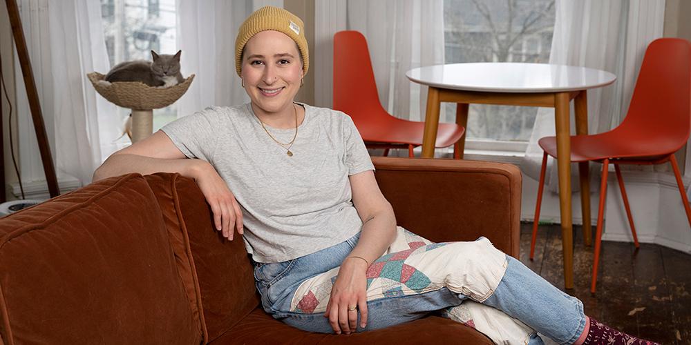 Sophie Friedman wants people to know that people don’t simply return to their previous existence after cancer treatment. “Our lives are changed forever. We are new people,” she says. (photo by Susan Kahn)