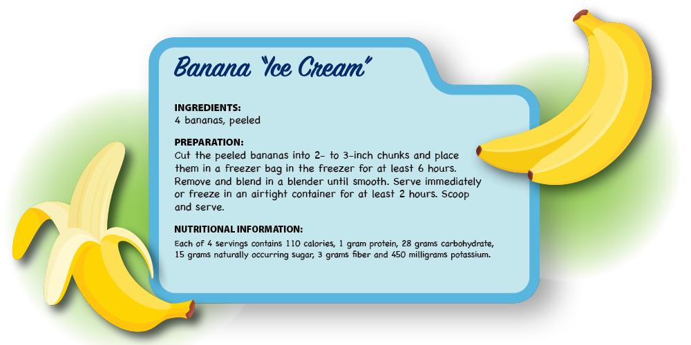 Recipe for banana "ice cream"