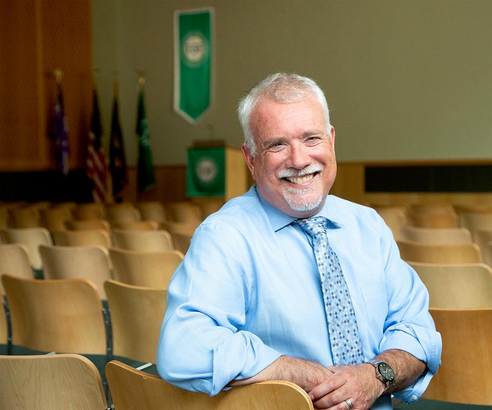 Dave Amberg, PhD, is a professor of biochemistry and molecular biology who studies the actin cytoskeleton, a network within all cells that is involved in many essential processes.