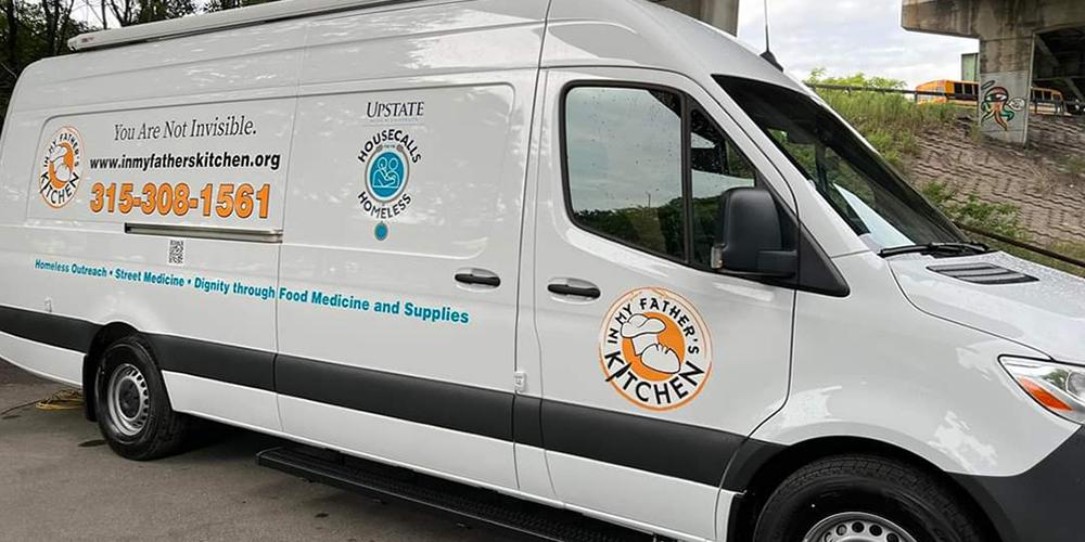 The new In My Father’s Kitchen van has space to provide medical care. Photo by Darryl Geddes