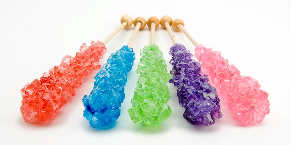Rock candy is easy to make at home.